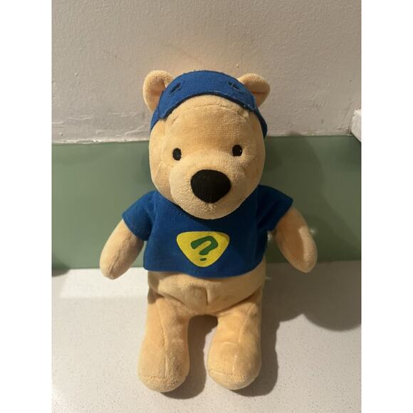 Disney Super Sleuth Winnie The Pooh Bear 9" Plush Stuffed Animal Toy Untested - Picture 1 of 5